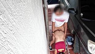 Skinny 18-Year-Old Fucks Standing Hard With Stranger!