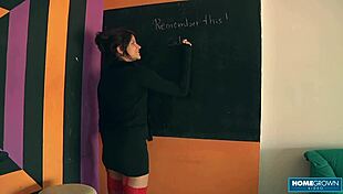 selyna's seduction lecture has cute student craving hairy pussy lick handjob cowgirl rough monster cock pounding