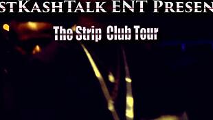 Ebony teen strips and swallows huge cock facial at JKT strip club party