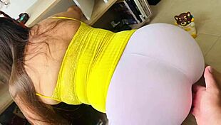 Venezuelan stepmom prostitute in Mexico lets stepson cum cover tits for cash