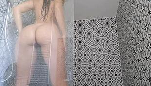 steamy shower turns sensual with my skinny curves glistening