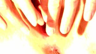 Amateur Spreads Pink Pussy Wide for Closeup Cock Tease and Fuck