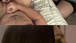 sh curvy wife blows fat old cock while cuckold watches