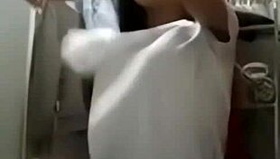 Solo Filipina Shows Off Her Small Tits