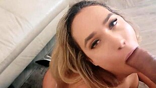 Big booty latina Briana Moon rides BBC doggystyle then gulps every cum drop