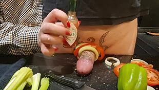 kitchen cock torment cooking episode heats up