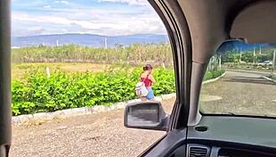 Skinny 18-Year-Old Fucks Standing Hard With Stranger!