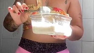 flashing my swollen pussy live for all to see