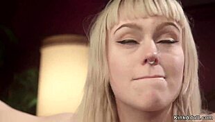 i train this blonde lesbian slave with strapon assfucking and whipping