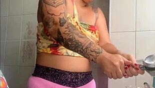 flashing my swollen pussy live for all to see