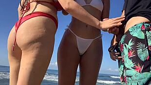 Flashing Big Cock On Public Beach Scores Double Latina Prize