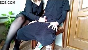 oh man fantasizing risking it all for juicy mature milf's hairy pussy squirting cum covered stockings legs 😍💦