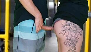 Morena's Dirty Bus Ass Worship And Raw Cock Ride