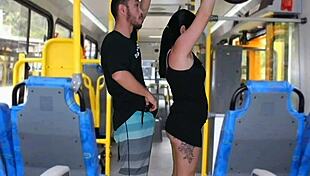 Morena's Dirty Bus Ass Worship And Raw Cock Ride