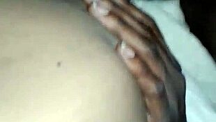 ebony couple indulges in steamy masturbation and oral play together