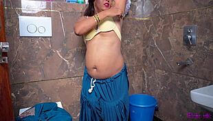 chachi catches bhatija stroking then rides his big cock with her huge ass