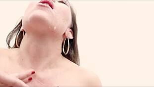 hot mexican milf lilith regia swallows tons of cum in wild bukkake orgy