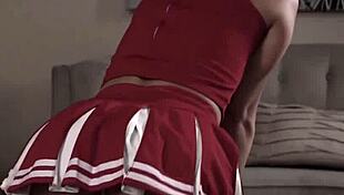 Big Ass Cheerleader Teen Rides Dad's Thick Cock in Taboo Missionary Hardcore