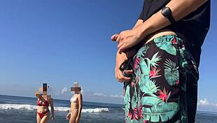 Flashing Big Cock On Public Beach Scores Double Latina Prize