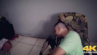 Brazilian milf with big natural tits and huge pussy rides thick cock in steamy sauna orgy