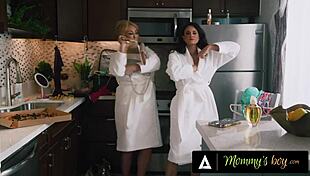 i catch my bff fucking my stepson then join for busty group pounding