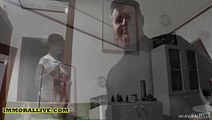 Curvy Colombian nurse Amaranta Hank cures gringo patient with huge tits ride