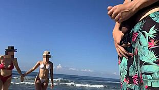 Flashing Big Cock On Public Beach Scores Double Latina Prize