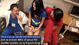 super mina saved by nurse in hospital fetish fingering