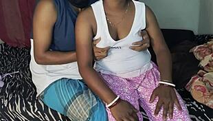 married bride cheats in bedroom, bent over doggystyle with milkman while hubby waits 😈💦