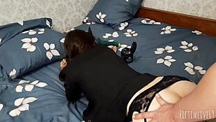 Fuck ass hard then fountain cum gushes out