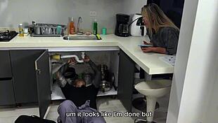 Hot Colombian Calls for Pipe Fix But Craves My Deep Fuck Ride!