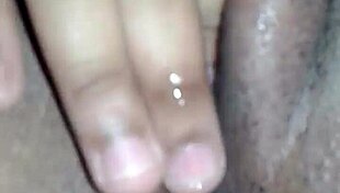 ebony couple indulges in steamy masturbation and oral play together