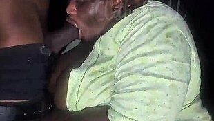 Midnight beach stroll turns into ssbbw sucking massive bbc bareback