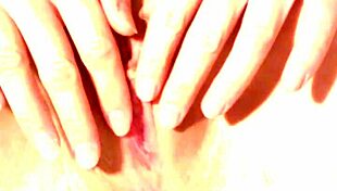 Amateur Spreads Pink Pussy Wide for Closeup Cock Tease and Fuck