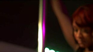 Ebony teen strips and swallows huge cock facial at JKT strip club party