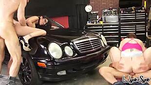 her muscular frame grinds cowgirl on thick cock while dirty talk echoes through the room as big tits bounce wildly