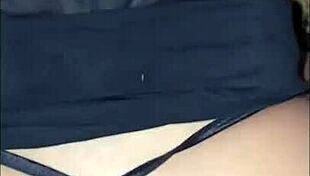 asian slut in sexy lingerie screams wildly from huge cock pounding her tight hole