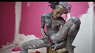 stretching my anal gape in work clothes makes me squirt so hard