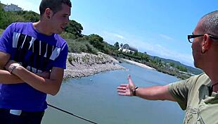 outdoor fucking those horny fishing guys got me creampied 😵