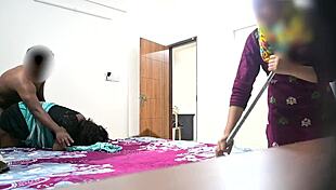 Fucking Hot Wife Right in Front of the Shocked Maid Doggy Style!