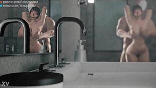 shower fuck hits different with big tits pounding