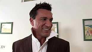 Blonde Milf In Fishnets Fingers Gaping Pussy Before Deepthroat Action