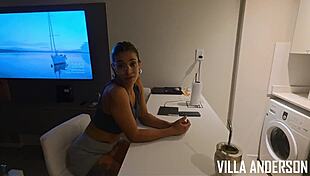 Neighbor showers in my apartment then leaves pussy dripping with semen