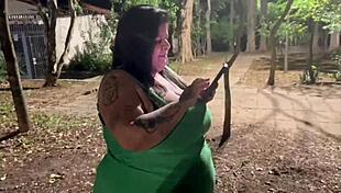 mamei meu marido em publico no mato flashing huge tits and fat ass for all to see