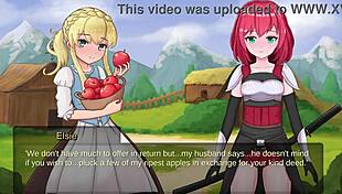 elise from slave lord realms of bondage 7 gets bound in futanari lesbian submission gameplay with her pretty apples.