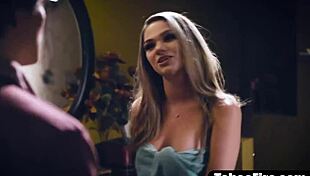 step-brother can't resist slamming shaved slut stepsis pussy deep