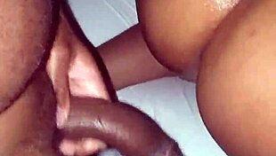 Juicy Ebony Ass Bent Over for Daddy's Monster Cock Pounding