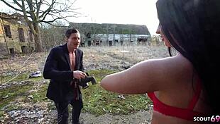 Maria tricked to big dick outdoor fuck?