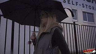 German scout picks up curvy Marie Cherie for raw first casting fuck in Berlin