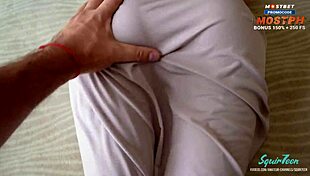 damn this skinny latina's narrow ass trapped under sofa needs rough hotel cock help